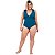 Maiô Plus Size Fax Amarrações Verde NEW BEACH - Imagem 3