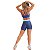 Short Fitness Feminino Colors Azul CAJUBRASIL - Imagem 4
