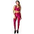 Calça legging Atlanta Essencial Cós Largo Brilho Marsala M&C - Imagem 3