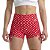 Short Com Cordinha Lateral Poá Girly Vermelho Branco M&C - Imagem 1