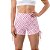 Short Com Cordinha Lateral Poá Girly Branco Vermelho M&C - Imagem 1