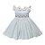 Vestido Infantil Branco Bordado Azul Casinha de Abelha - Maria Alice - Imagem 1