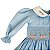 Vestido Infantil Casinha de Abelha Rafaela manga longa - Azul - Imagem 2