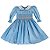 Vestido Infantil Casinha de Abelha Rafaela manga longa - Azul - Imagem 1