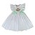 Vestido Infantil Branco bordado a mão borboleta Rosa - Harmonia - Imagem 1