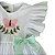 Vestido Infantil Branco bordado a mão borboleta Rosa - Harmonia - Imagem 4