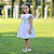 Vestido Infantil Branco bordado a mão borboleta Rosa - Harmonia - Imagem 2