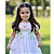 Vestido Infantil Branco bordado a mão borboleta Rosa - Harmonia - Imagem 3