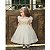 Vestido Infantil de Luxo Organza de Seda Pura Off white - Antonia - Imagem 1