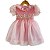 Vestido Infantil de Luxo Organza de Seda Pura Rosa - Isabella - Imagem 1