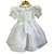 Vestido Infantil de Luxo Organza de Seda Pura Branca Gola Jabour - Isabel - Imagem 2