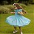 Vestido Infantil de Luxo Organza de Seda Pura Azul - Helena - Imagem 7