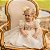 Vestido Infantil de Luxo Organza de Seda Pura Off - Isabella - Imagem 1
