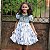 Vestido Infantil Casinha de Abelha Linho Branco - Folhagens - Imagem 1