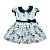 Vestido Infantil de linho Babado - Folhagens - Imagem 1