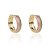 Brinco Argola De Zirconias Multicor, banhado a ouro 18k - Imagem 3