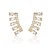Brinco Semijoia Ear Cuff em pedras de zirconias cristal - Imagem 2