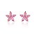 Brinco Flôr 5 Pétalas Pedras Pink Zircônia - Imagem 3