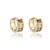 Brinco Argolinha Com Zirconias Multicor, Banhado a ouro 18 k - Imagem 4