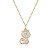 Colar semijoia banhado a ouro 18k, com pingente de gatinho - Imagem 1