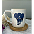 Kit Caneca Matte Elefante personalize com Nome a tampa ou o pires com o nome - Imagem 8