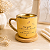 Caneca Imperial Amarela com dourado personalize com o Nome no pires - Imagem 1