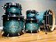 Bateria Tama Starclassic Performer Molten Steel Blue Burst 22" 10" 12" 14" 16" - Imagem 3