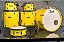 Bateria Pearl Decade Maple High Gloss Solid Yellow 22" 10" 12" 14" 16" + Caixa 14x5,5" - Imagem 3