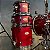 Bateria Pearl Midtown Matte Red 16" 10" 13" + Caixa 13x5,5" com Ferragens - Imagem 8