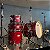Bateria Pearl Midtown Matte Red 16" 10" 13" + Caixa 13x5,5" com Ferragens - Imagem 6