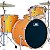 Bateria D One Rocket Orange Satin 24" 13" 16"  c/ Caixa 14x8" - Imagem 2