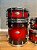 Bateria Pearl Decade Maple Gloss Deep Red Burst 20" 10" 12" 14" + Caixa 14x5,5" - Imagem 5