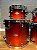 Bateria Tama Starclassic Performer Dark Cherry Fade 22" 10" 12" 14" 16" - Imagem 5
