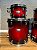 Bateria Pearl Decade Maple Gloss Deep Red Burst 22" 8" 10" 12" 14" 16" - Imagem 5