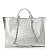 Chanel - Deauville Tote prata metálico de couro de bezerro - Imagem 4