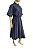 Prada - Vestido midi marinho evasê - Imagem 2