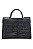 Bolsa Christian Dior Diorever preta em couro de crocodilo com detalhes em prata. - Imagem 6