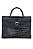 Bolsa Christian Dior Diorever preta em couro de crocodilo com detalhes em prata. - Imagem 3