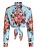 Dolce Gabbana Camisa Cropped em tricoline floral - Imagem 1