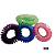 NE1098 100 elasticos de cabelo fio de telefone 3,5 cm colorido 1098 – UNITARIO (Atacado) - Imagem 2