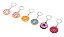 NE10259 - 10259 chaveiro de silicone + ferro, 4 cm 12 – Pacote com 12 unidades (Atacado) - Imagem 1