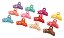 NE10199 - 10199 piranha de cabelo plástico+ ferro, 7 x 3.6cm – Pacote com 12 unidades (Atacado) - Imagem 1