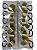 NERH-013 - Rh-013 elastico tipo laço metal gold – Pacote com 12 unidades (Atacado) - Imagem 1