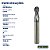 Fresa Topo Esférico Metal Duro 10mm 2 Cortes 50hrc - Imagem 2