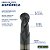 Fresa Topo Esférico Metal Duro 10mm 2 Cortes 50hrc - Imagem 3