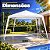 Tenda Gazebo Desmontável 3x3m Cor Branco - Imagem 3