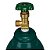 CILINDRO DE OXIGENIO MEDICINAL 7L - VERDE COM CAPACETE PRETO - Imagem 3