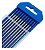 Kit 10 Eletrodo Tungstênio 2% Lantânio 1/8 3.2mm Ponta Azul - Imagem 1