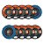 Kit 10 Disco Flap Zircônia Azul 4.1/2 Grão 36 Desbaste E Lixamento - Imagem 1