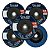 Kit 5 Disco Lixa Flap Zircônio 7 Pol 180mm Grão 40 Cônico - Imagem 1